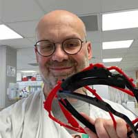 Steve Bagley holding PPE