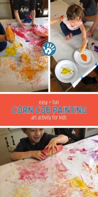 Toddler Corn Cob Painting is Simple, Fun Fall Art...